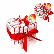 Zestawy upominkowe - Tort Kinder Serce Prezent na Urodziny Dzień Kobiet Walentynki Dla Mamy Taty - miniaturka - grafika 1