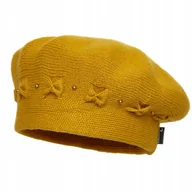 Czapki damskie - Beret damski AMIRA Miodowy - miniaturka - grafika 1