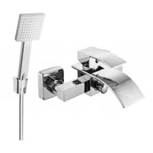 Baterie umywalkowe - Mexen Aries R45 bateria wannowa z zestawem prysznicowym, chrom - miniaturka - grafika 1