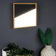 Lampy ścienne - Eco-Light Kinkiet LED Vista, czarny/jasne drewno, 30 x 30 cm - miniaturka - grafika 1