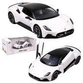 Zabawki zdalnie sterowane - Zdalnie sterowany samochód Maserati MC20 RC 1:16 pilotem 2.4 GHz biały - miniaturka - grafika 1