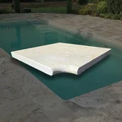 Kostki brukowe i krawężniki - Tiles Trawertyn 3 cm Kamień Brzegowy narożnik Ivory 40,6x35 Obrzeża do basenu Bullnose - miniaturka - grafika 1