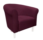 Fotele - ATOS Fotel Milo Mikrofaza 11 fioletowy nogi 15 białe - miniaturka - grafika 1