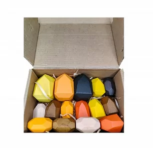 Kreatywne Drewniane Kamienie Klocki - Zabawki sensoryczne - miniaturka - grafika 1