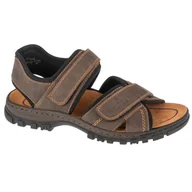 Sandały męskie - Sandały Rieker Sandals 25051-27 brązowe - miniaturka - grafika 1