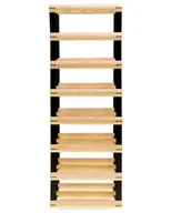 Stojaki na wino - Regał Na Wino Stojak Na 14 Butelek Szklanych/ Pet — Rw-8/ 2X7 — Surowy Naturalny Metal + Drewno Rw-8-2X7-14 / Wamar-Sosenka - miniaturka - grafika 1