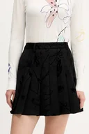 Spódnice - Desigual spódnica FLOCK kolor czarny mini rozkloszowana 25WWFW10 - miniaturka - grafika 1