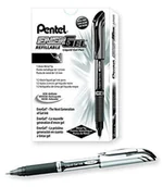 Długopisy - Pentel BL60-A EnerGel długopis żelowy z nasadką 1,0 mm, 12 sztuk, czarny - miniaturka - grafika 1