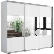 Szafy - Szafa Przesuwna 278 z Lustrem A26 Skąpski Meble Grafit, Sonoma, 215 cm - miniaturka - grafika 1