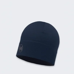 Czapka wełniana Buff Safety Merino Wool 1 Layer Solid Navy - Czapki damskie - miniaturka - grafika 1