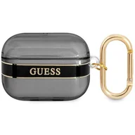 Akcesoria do słuchawek - Etui Guess do AirPods Pro cover czarny/black Strap Collection - miniaturka - grafika 1