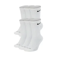 Skarpetki damskie - Skarpety długie NIKE 6-PAK Everyday Plus Cushioned Białe - miniaturka - grafika 1