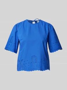T-shirt z haftem angielskim model ‘BIRA’ - Koszulki i topy damskie - miniaturka - grafika 1