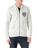 Bluzy męskie - JACK & JONES Męska bluza Jjflocker Sweat Zip Hood, biały, M - miniaturka - grafika 1