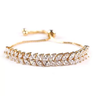 Bransoletka elegancka STAL SZLACHETNA POZŁACANA - Bransoletki - miniaturka - grafika 1