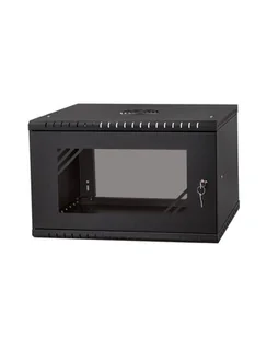 NETRACK ECO-Line Rack 19inch 6U/450mm - Kolor: CZARNY glass door - Szafy rack - miniaturka - grafika 1