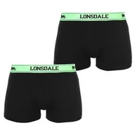 Majtki męskie - Lonsdale bokserki TRUNKI, 2 sztuki, czarne FL, Rozmiar L - miniaturka - grafika 1