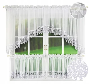 FIRANA ZAZDROSTKA KOMPLET 400 cm z gipiurą 15 cm - Firany - miniaturka - grafika 1