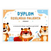 Dyplomy i okładki - LearnHow Dyplom A5 dzielnego pacjenta - Tygrys 10szt - miniaturka - grafika 1