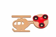 Zabawki interaktywne dla dzieci - Eko helikopter + kolorowy spinner na tablicę manipulacyjną. - miniaturka - grafika 1
