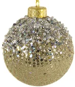 Bombki - Zestaw 4 bombek świątecznych plastik złoty 10 cm - miniaturka - grafika 1