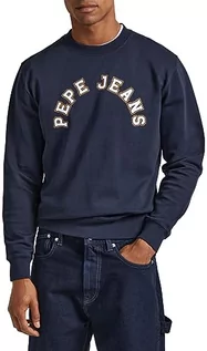 Bluzy męskie - Pepe Jeans Bluza męska Westend, Niebieski (Dulwich), S - grafika 1