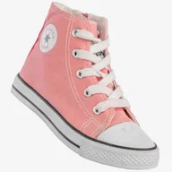 Buty dla dziewczynek - Trampki Dziecięce Wysokie Na Zamek Buty Sportowe Różowe HVR DL8171-2-6 Różowy 26 - miniaturka - grafika 1