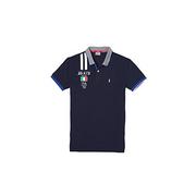 Koszule męskie - Slam Męska koszula polo E68, granatowa, XXL - miniaturka - grafika 1