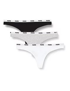 PUMA Damskie stringi stringi stringi, biały/szary/czarny., L - Majtki damskie - miniaturka - grafika 1