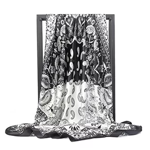Damski szalik, chusta na głowę, elegancki szal damski, elegancki jedwabny szal biznesowy, chusta jedwabna, szal, bandana, chusteczka, na nadgarstek, opakowanie - Apaszki i szaliki damskie - miniaturka - grafika 1