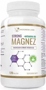 Magnez Strog + Witamina B6 Skurcze Stres 120 Tab. - Witaminy i minerały dla sportowców - miniaturka - grafika 1