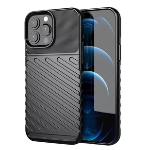 Thunder Case elastyczne pancerne etui pokrowiec iPhone 13 Pro Max czarny - Etui i futerały do telefonów - miniaturka - grafika 1