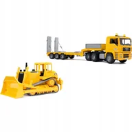 Samochody i pojazdy dla dzieci - Bruder bruder MAN TGA low loader with Cat bulldozer, model vehicle - miniaturka - grafika 1