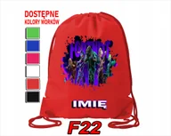 Torby szkolne - WOREK SZKOLNY NA WF TRENING SPORTOWY Z NADRUKIEM FORTNAIT - IMIĘ - miniaturka - grafika 1