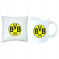 Gadżety dla niej i dla niego - Zestaw Poduszka + Kubek BVB Borussia Dortmund+IMIĘ - miniaturka - grafika 1