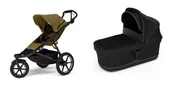 Wózki dziecięce - Wózek sportowy Thule Urban Glide 3 Nutria green + Bassinet Black - miniaturka - grafika 1
