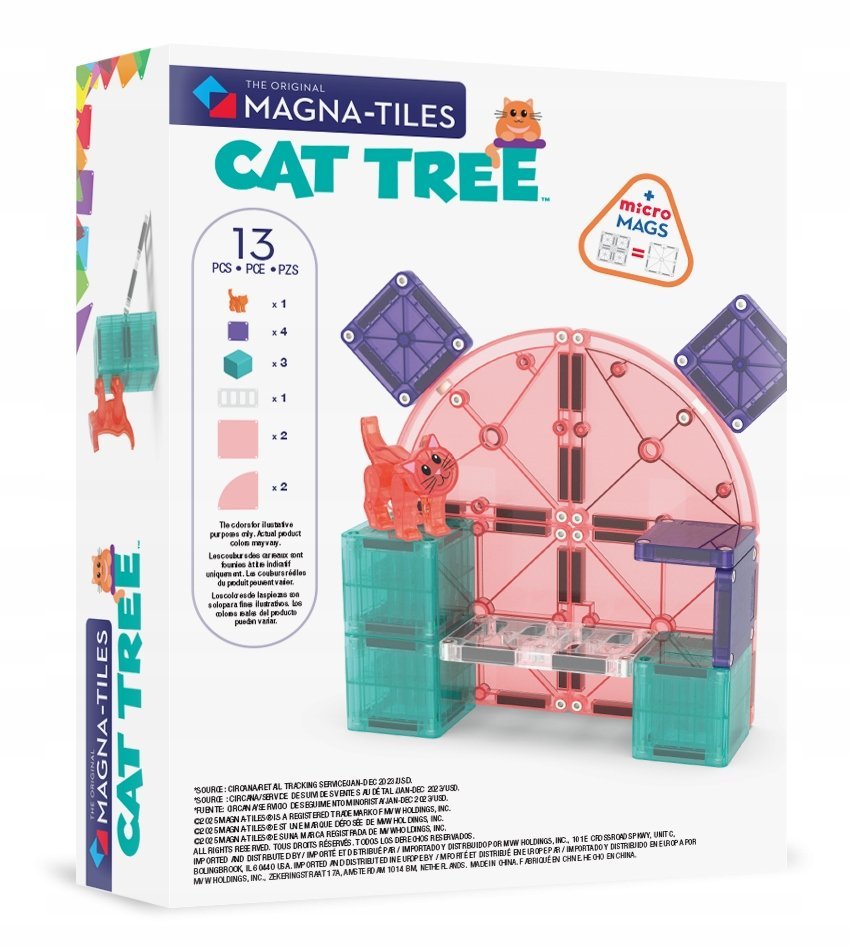 MAGNA-TILES Klocki Magnetyczne Drzewko dla Kotka 13 el.