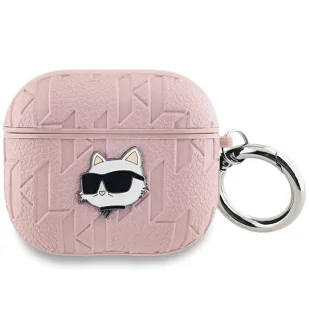 Etui Karl Lagerfeld Monogram Choupette Head na AirPods 3 - różowe - Akcesoria do słuchawek - miniaturka - grafika 1