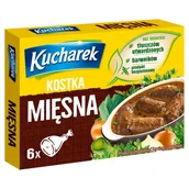 Buliony i przyprawy w kostkach - Kucharek Kostka mięsna 60 g (6 x 10 g) - miniaturka - grafika 1