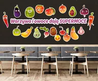 Pomoce naukowe - Naklejka: Warzywa i owoce dają supermoce - miniaturka - grafika 1