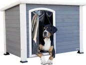 Budy dla psów - Kerbl Buda dla psa Kenny, szara, 113 x 77 x 81 cm - miniaturka - grafika 1