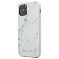 Etui i futerały do telefonów - Guess Marble - Etui na iPhone 12 Pro Max biały GUHCP12LPCUMAWH - miniaturka - grafika 1
