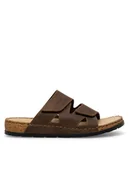 Klapki i japonki męskie - Rieker Klapki 25691-25 Brązowy - miniaturka - grafika 1