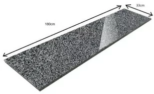 Stopnica granitowa Dark Grey New G654 polerowana 180x33x2 - Kostki brukowe i krawężniki - miniaturka - grafika 1