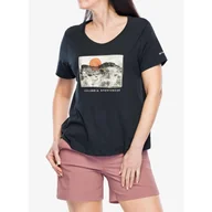 Koszulki sportowe damskie - Koszulka z nadrukiem damska Columbia Ruby Springs Graphic Scoop Neck S/S - miniaturka - grafika 1