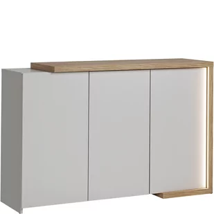 Komoda 3D z Oświetleniem K01 Dasar Furnival Kaszmir, Dąb Naturalny - Komody - miniaturka - grafika 1