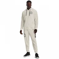 Spodnie sportowe męskie - Męskie spodnie treningowe Under Armour Project Rock HW Terry Pnt Fam - kremowe - miniaturka - grafika 1
