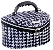 Rollery do masażu - Inter Vion Kufer kosmetyczny średni w pepitkę - miniaturka - grafika 1