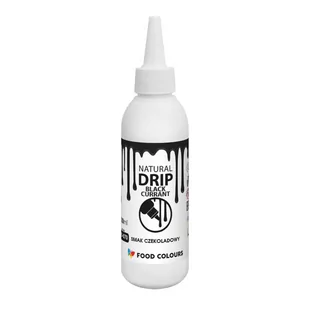 Polewa czekoladowa Natural Drip CZARNA - BLACKCURRANT Food Colours, 100 ml - Dodatki do ciast w proszku - miniaturka - grafika 1
