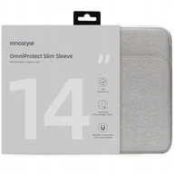 Torby na laptopy - INNOSTYLE TORBA NA LAPTOPA 14" WODOODPORNA ETUI OMNIPROTECT SLIM SZARY - miniaturka - grafika 1